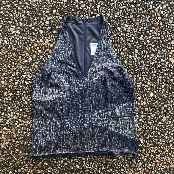 daymor couture Tops - Vintage Daymor Couture beaded tank club wear tank